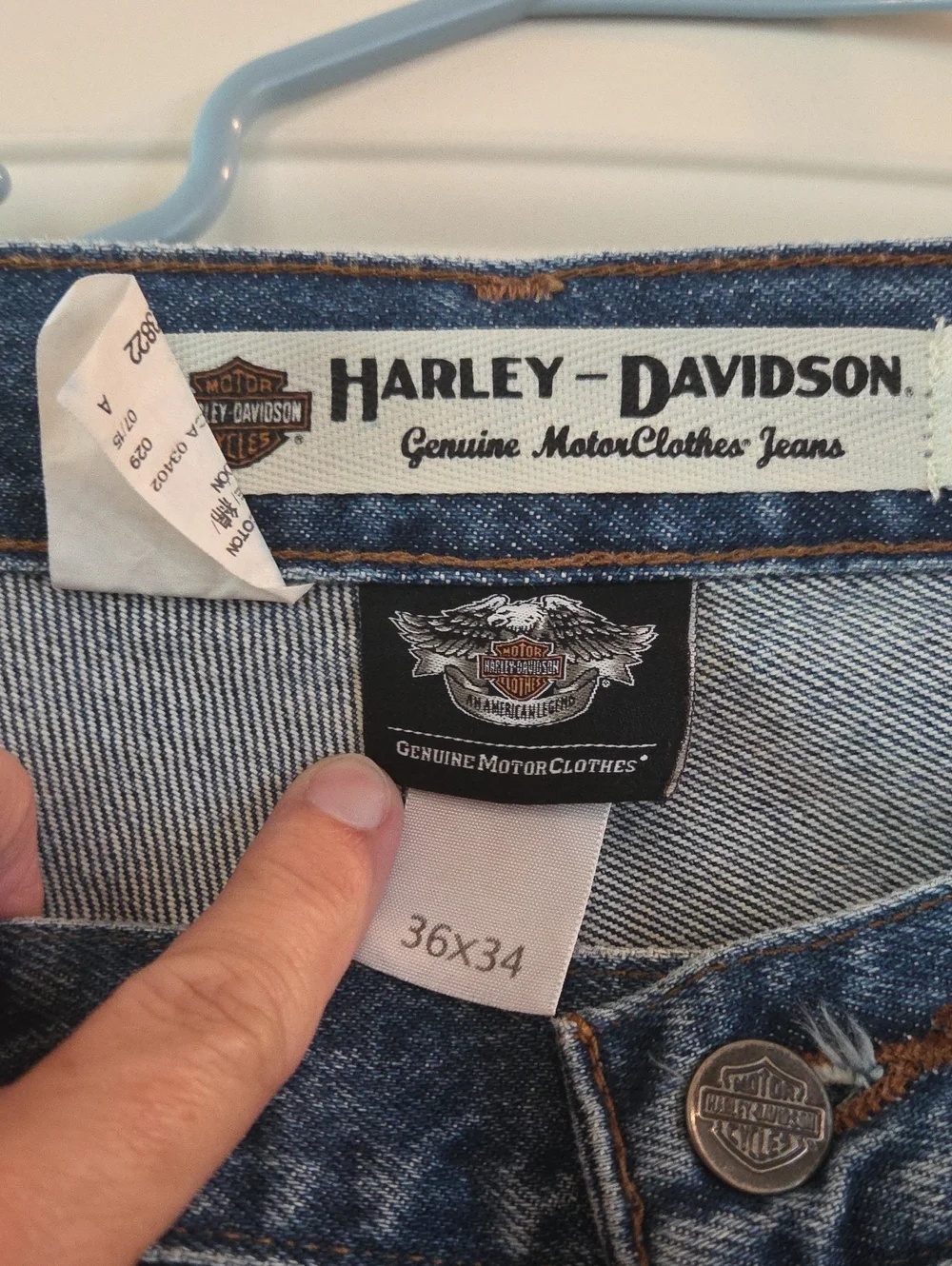 Harley Davidson Mens Denm Jeans 36×34. Med Wash